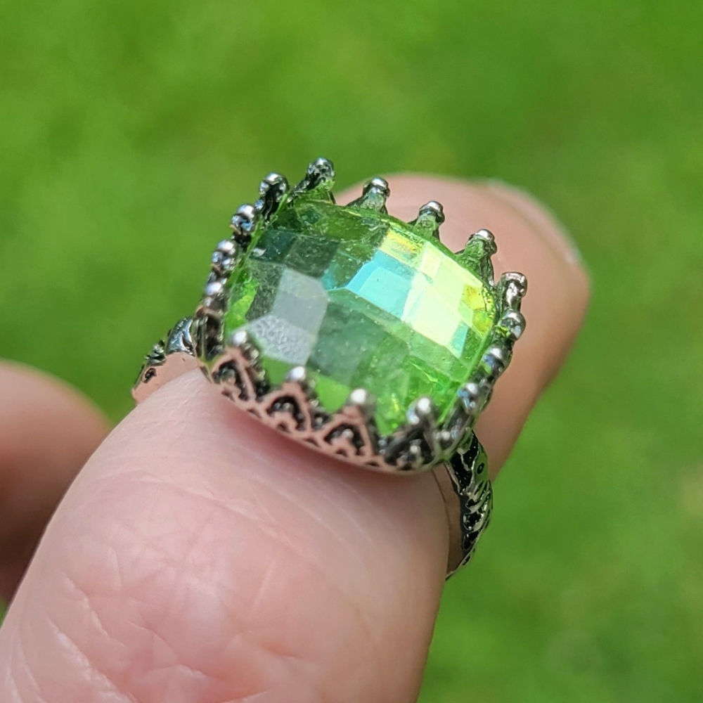 Game of Thrones House of the Dragon Green Gemstone 925 Silver Ring - Picture 8 of 13